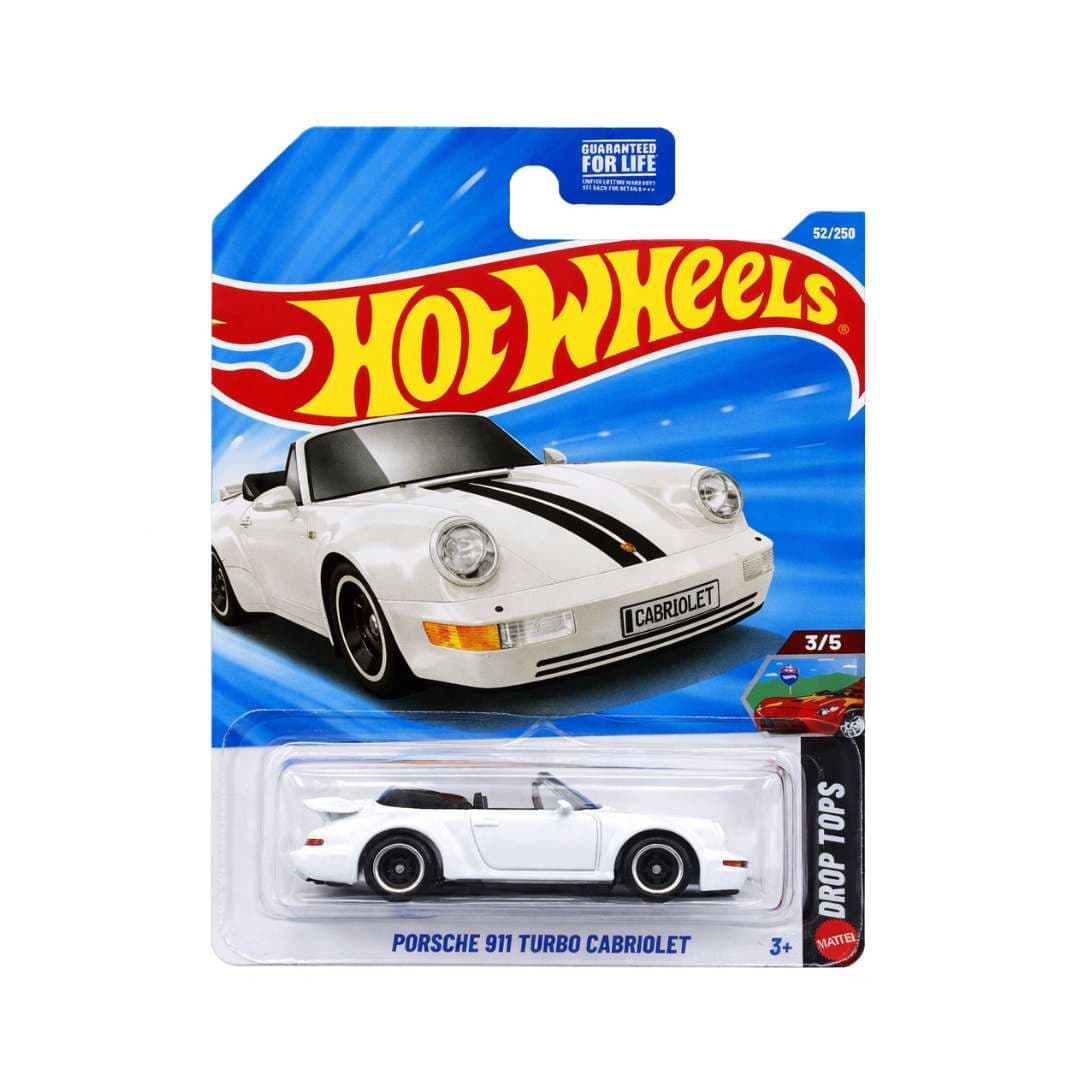 Hot Wheels Porsche 911 Turbo Cabriolet White 1:64 Diecast Mainline Imported 9CNCCK