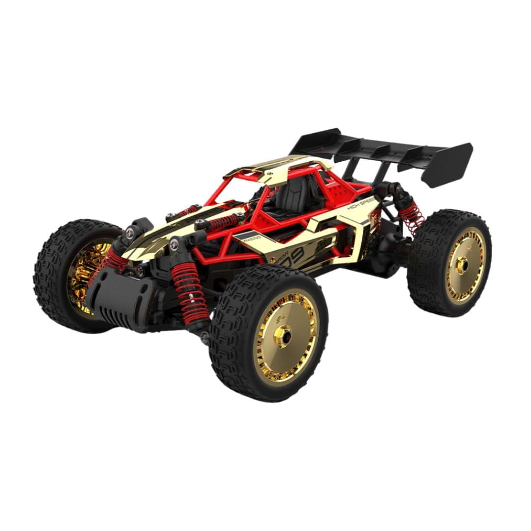 Sulong 1:14 Die-Cast RC Car – High-Speed Metal Off-Road Buggy (Gold-Red) | India