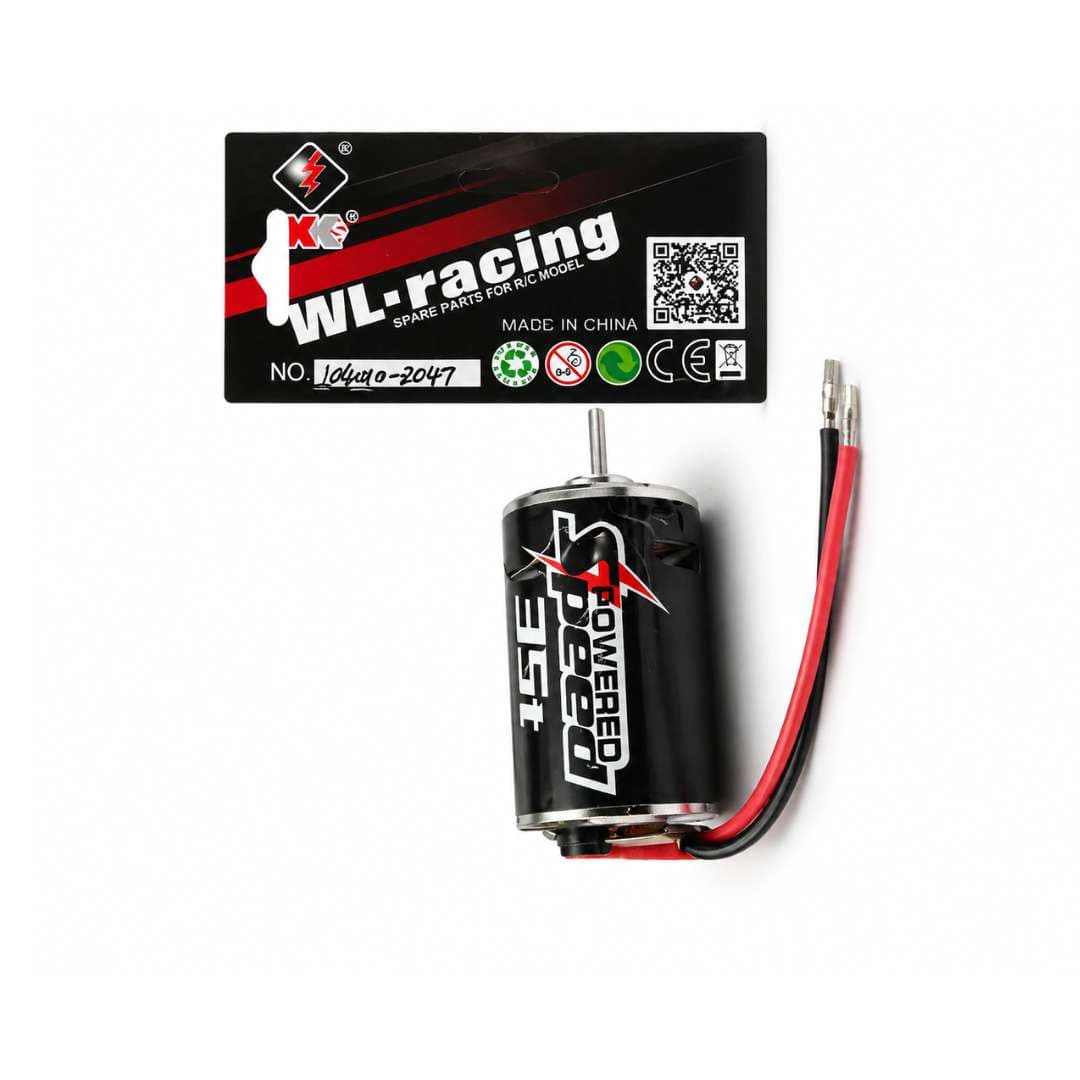 WLtoys 550 Carbon Brush Motor 35T (11.1V) with Wiring Kit – RC Crawler Upgrade for 104020 / 104010 / 104006 / 104026 | India