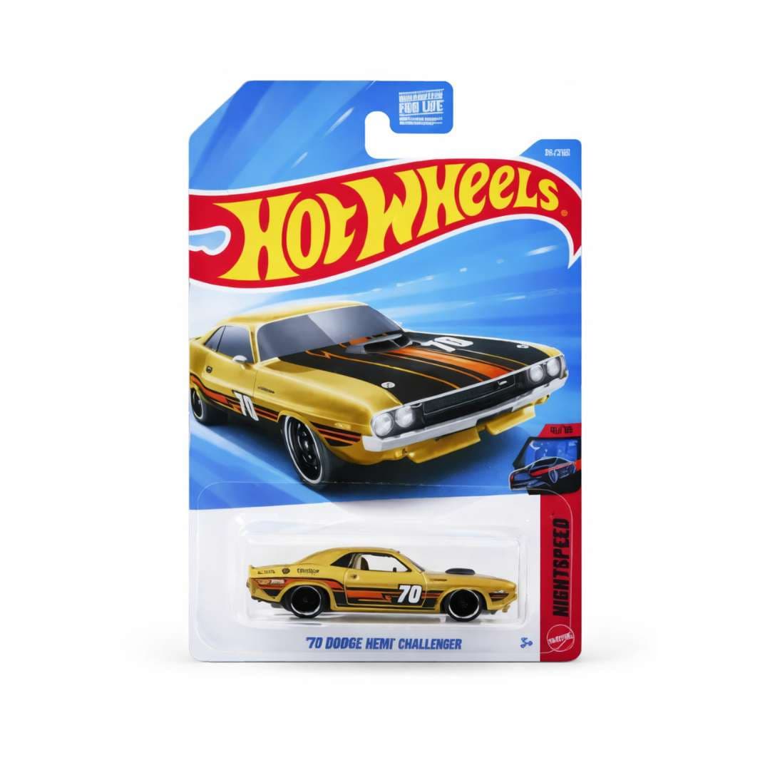 Hot Wheels ’70 Dodge HEMI Challenger Gold 1:64 Diecast Mainline Imported 9CNCCK