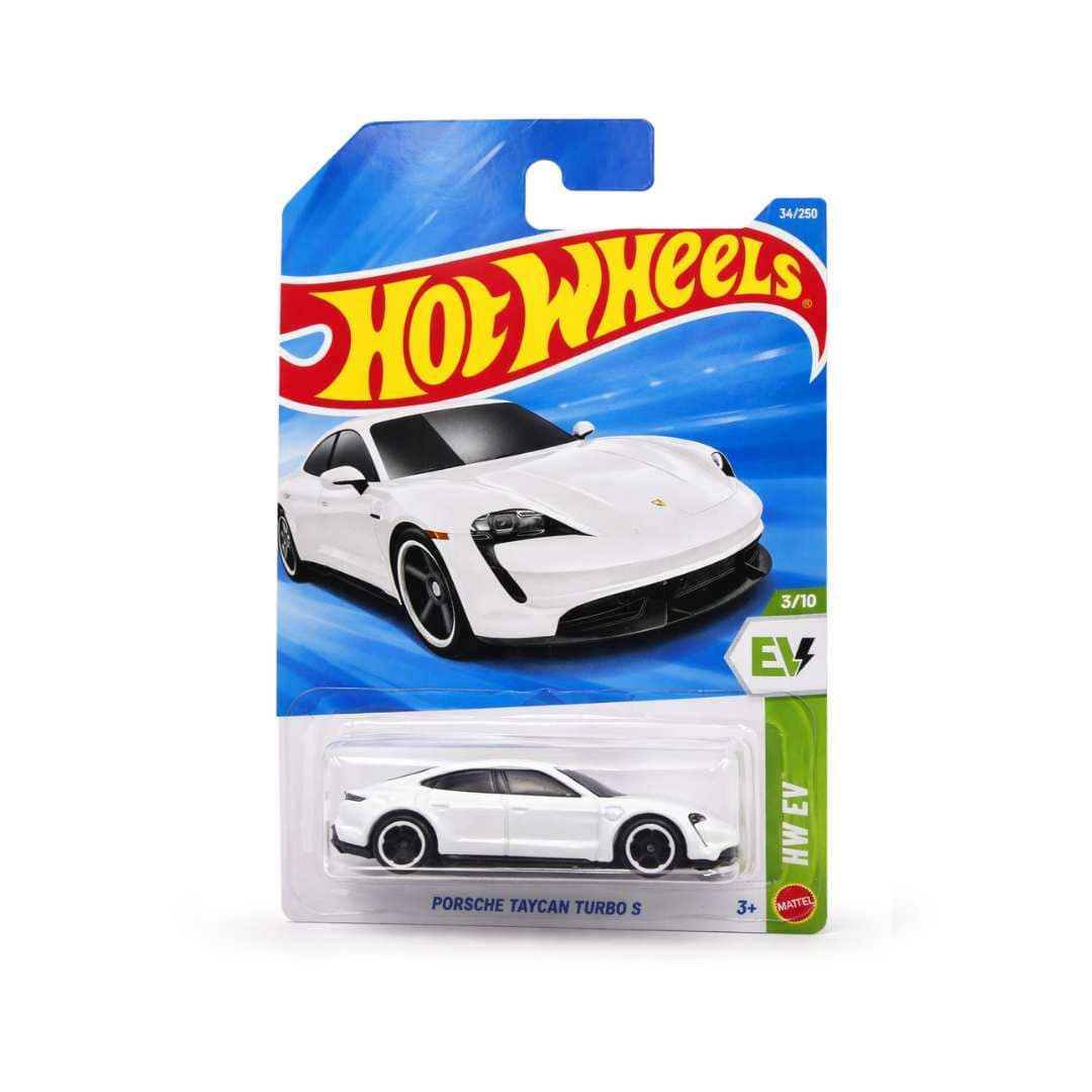 Hot Wheels Porsche Taycan Turbo S White 1:64 Diecast Mainline Imported 9CNCCK