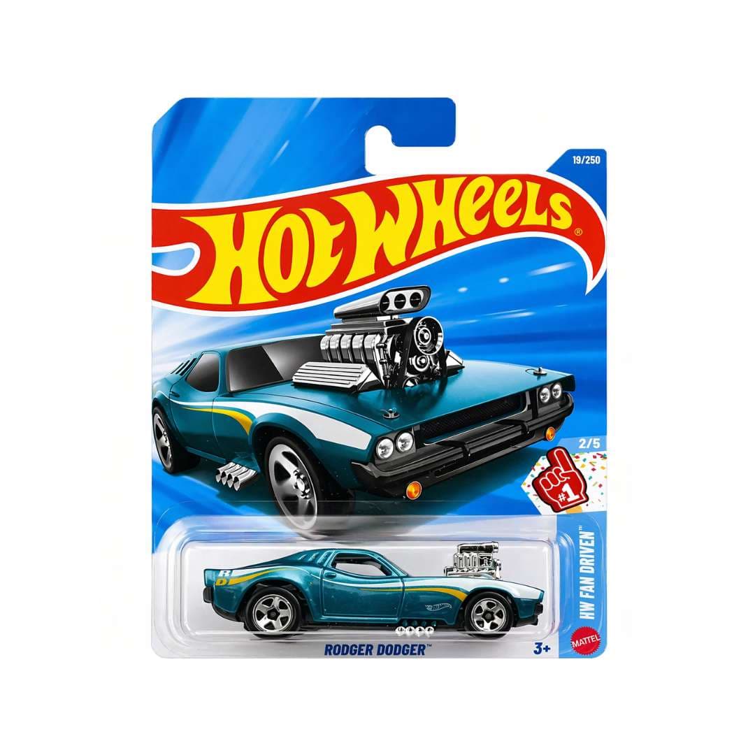 Hot Wheels Rodger Dodger 19/250 HW Fan Driven 2/5 Imported Mainline 1:64 Scale