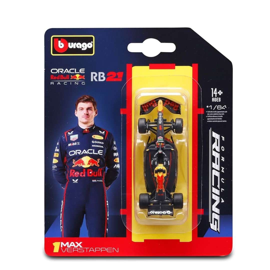 Bburago Oracle Red Bull Racing RB21 F1 1:64 Diecast Model Car | Max Verstappen #1 | India
