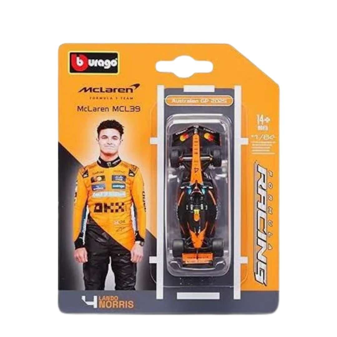 Bburago McLaren MCL39 F1 1:64 Diecast Model Car | Lando Norris #4 | Formula 1 | India