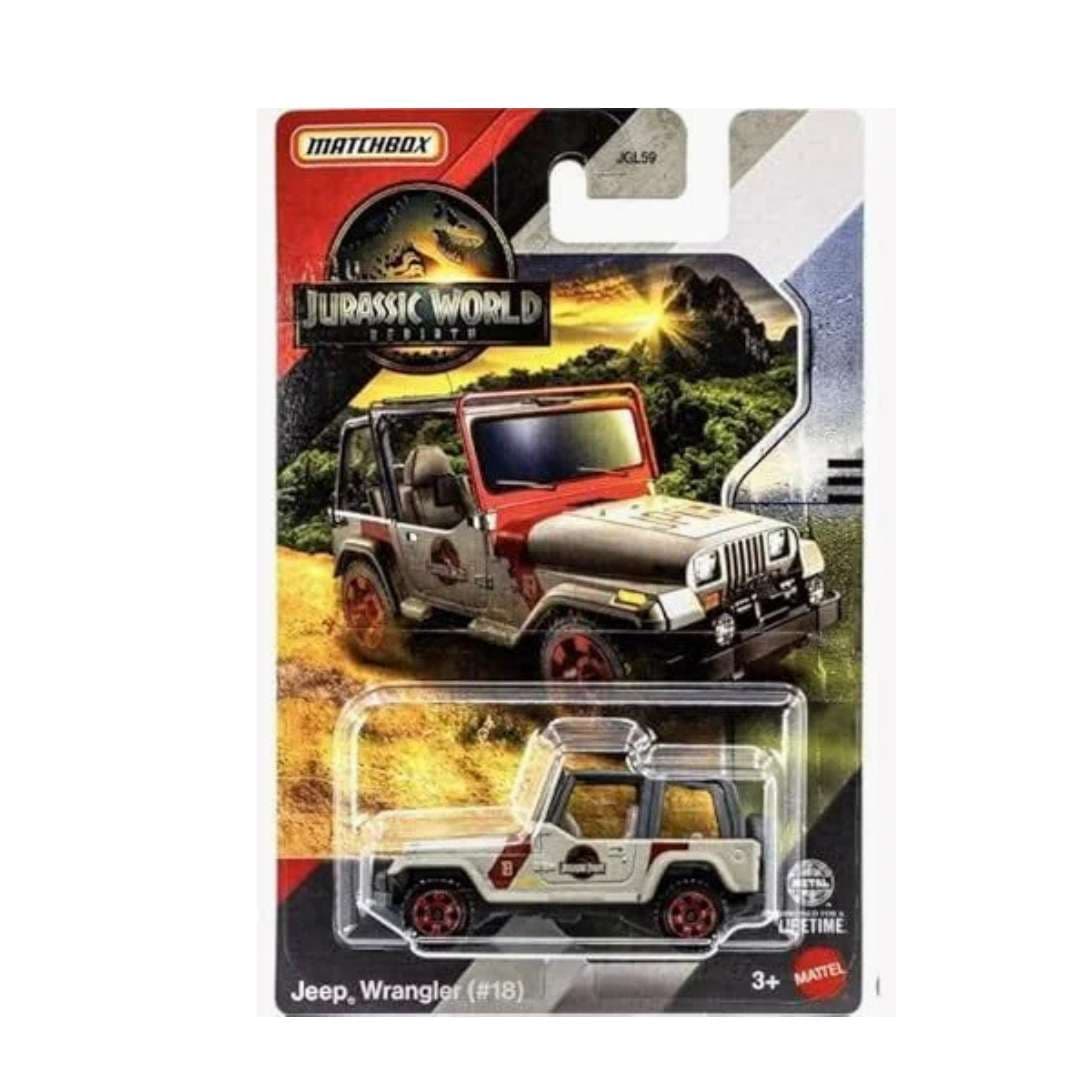Matchbox Jurassic World Jeep Wrangler #18 Open-Top | 1:64 Die-Cast Safari Jeep | India