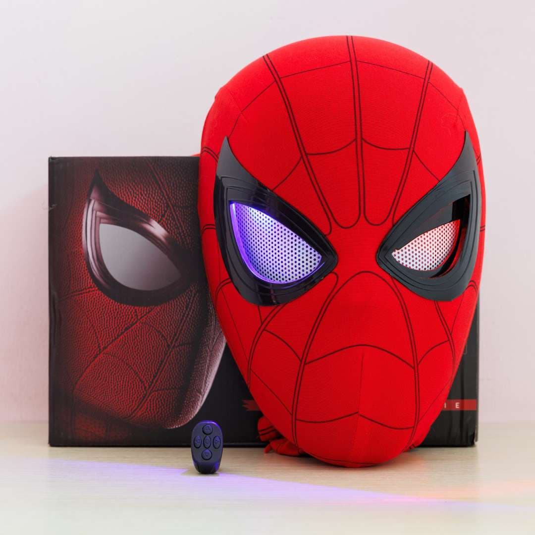Spider-Man LED Eye Mask Helmet | Control Cosplay Superhero Mask | India – No Remote