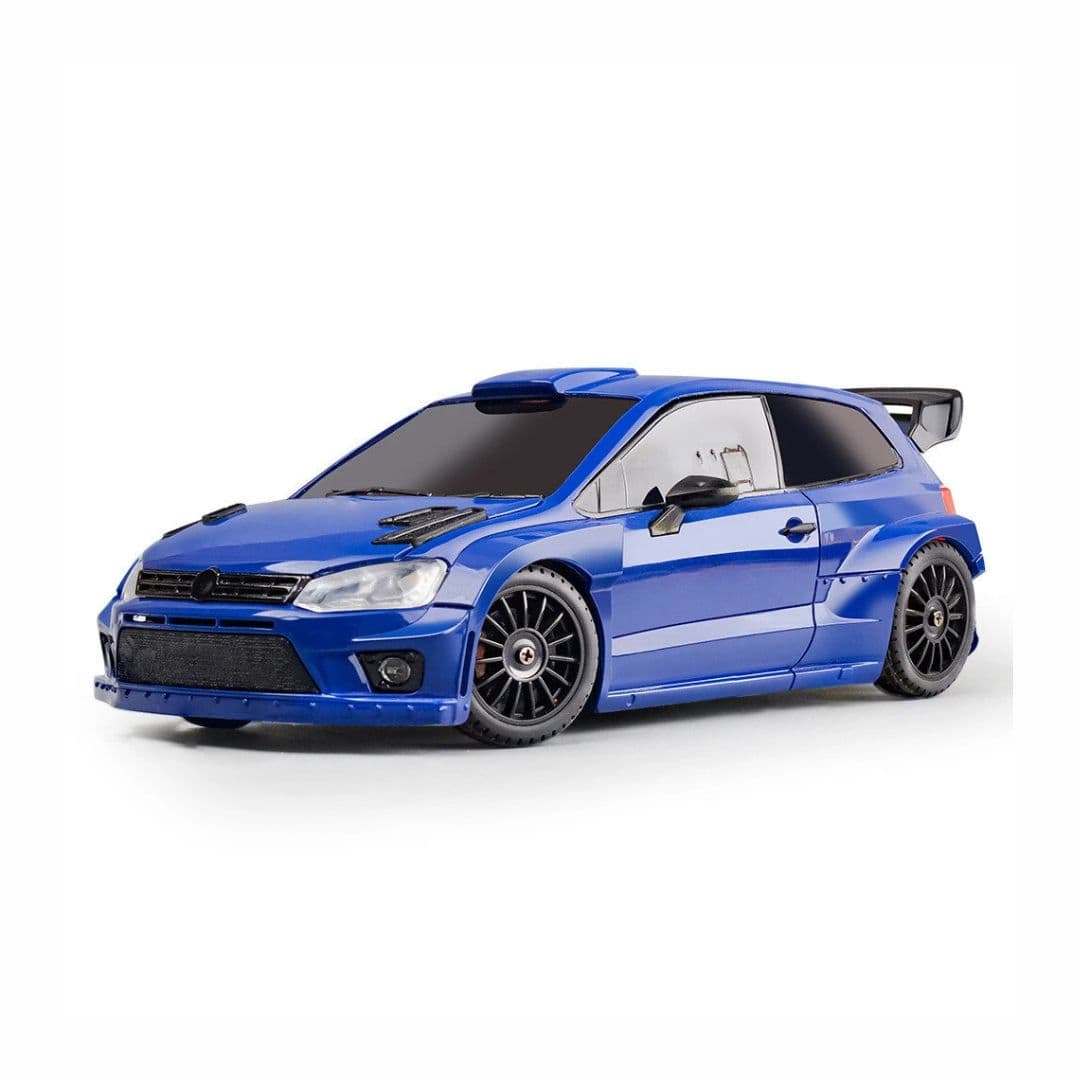 LDRC LD2801 Polo 1/28 Scale 4WD RC Drift Car – High-Speed Mini Drift Racer (White & Blue)