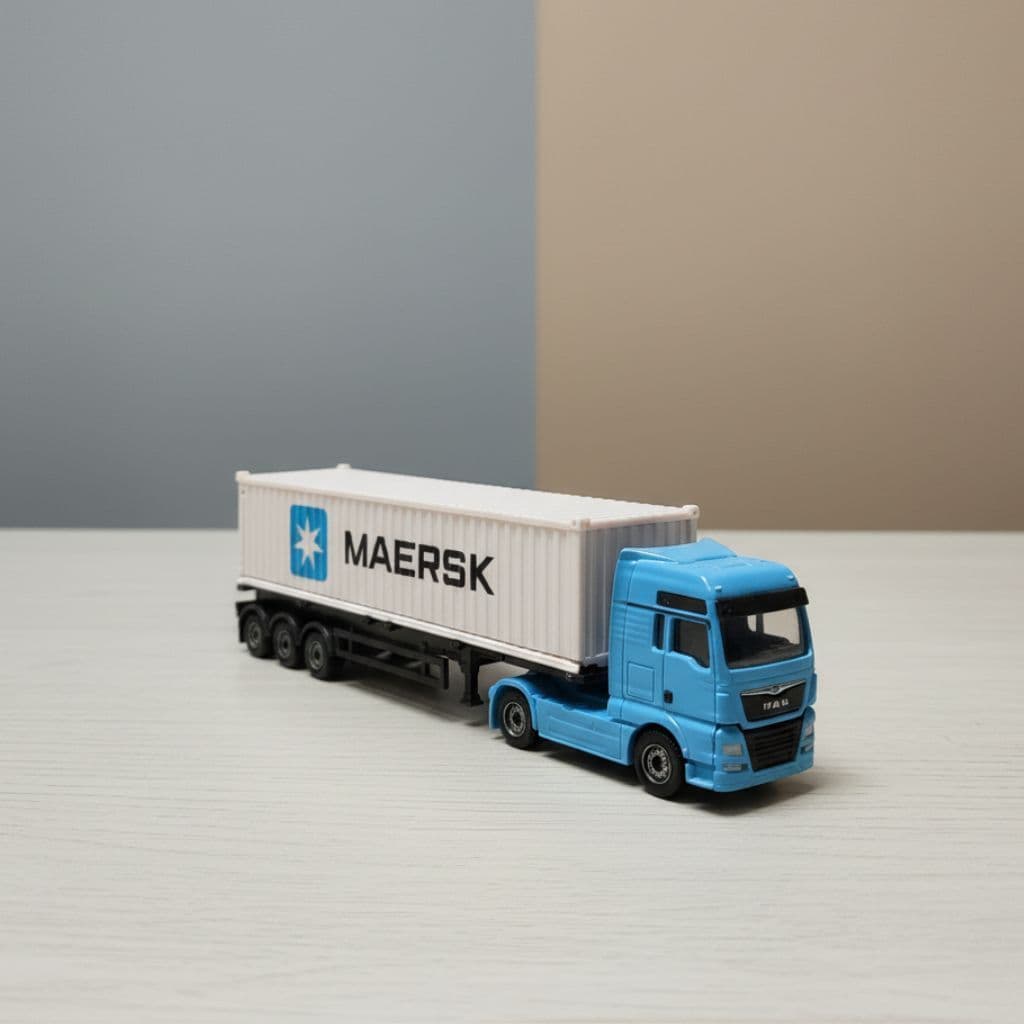 Majorette MAN TGX Truck with 40ft Container Logistic – Diecast Model Collectible 1:64