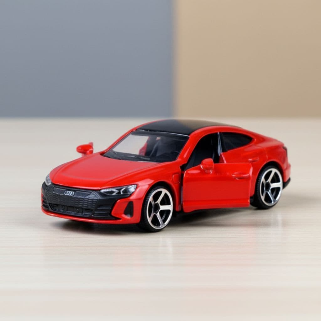 Majorette Premium Cars Audi RS e-tron GT Red 1:64 Scale Diecast Model with Collector’s Card – Licensed Miniature Car