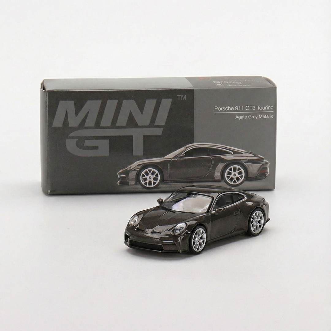 Mini GT Porsche 911 (992) GT3 Touring – Agate Grey Metallic | 1:64 Imported Model India