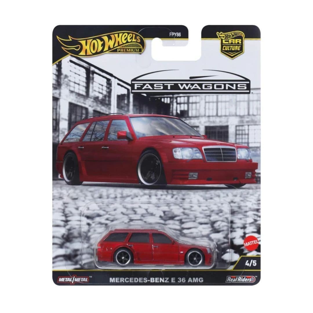 Hot Wheels Car Culture Fast Wagons – Mercedes-Benz E 36 AMG 1:64 Premium Die-Cast (2025 Imported)