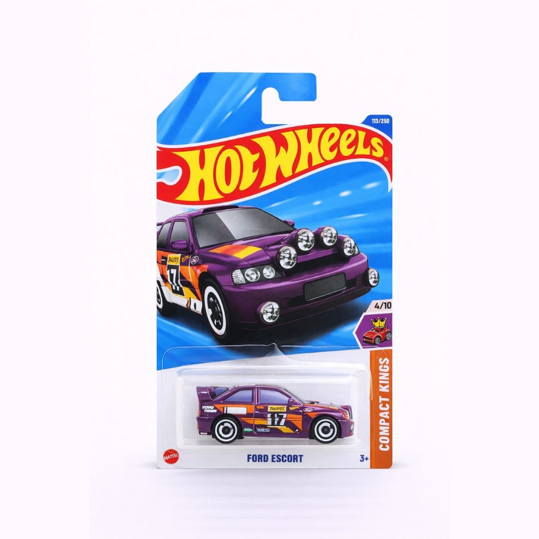 Hot Wheels Ford Escort – Compact Kings 2025 | 1:64 Scale Rally Diecast (Carded)