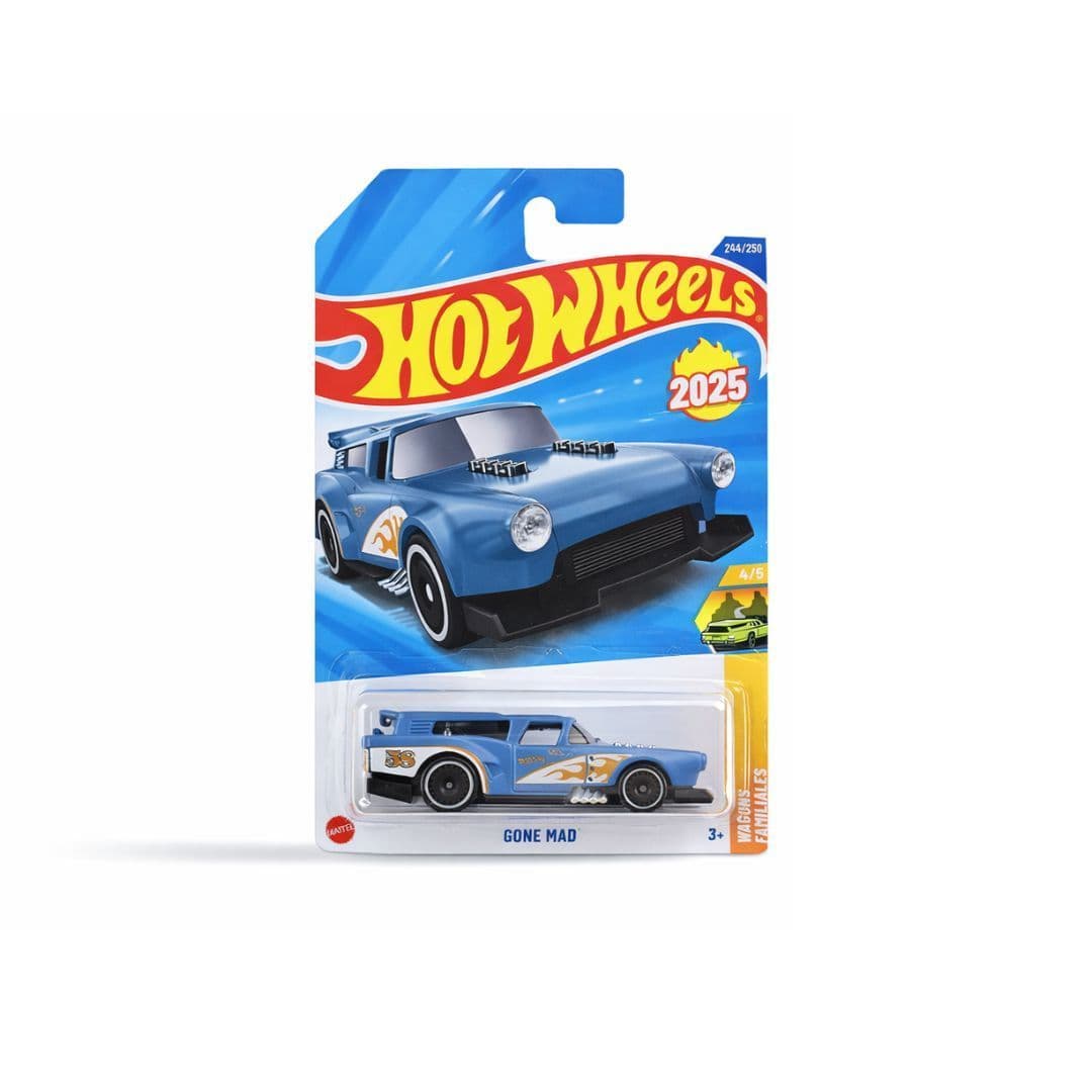 Hot Wheels Gone Mad – Blue | 1:64 Scale Diecast | HW Wagons Series | 2025 N Case | 244/250 (Imported)