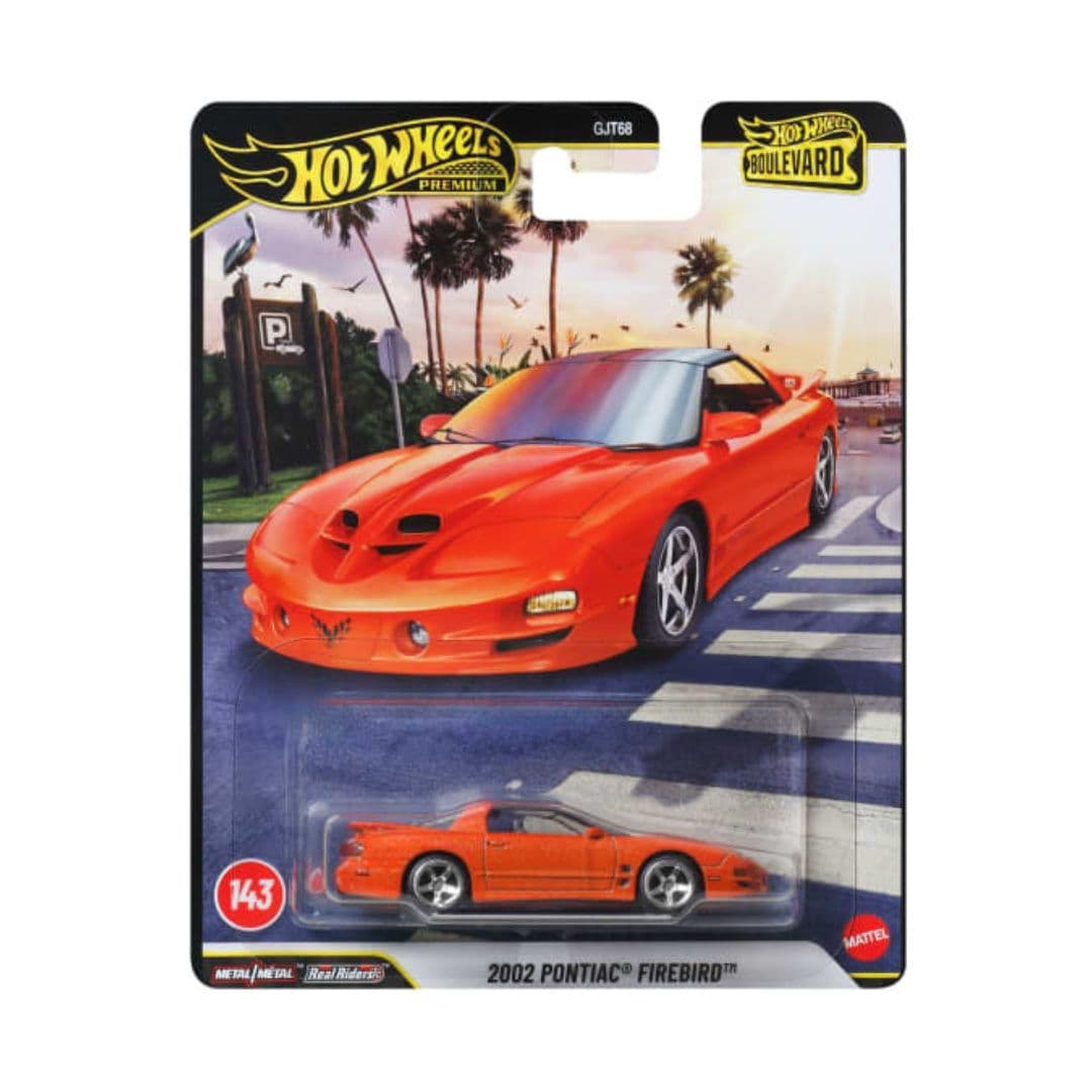 Hot Wheels Premium Fast & Furious 2002 Pontiac Firebird – 1:64 Die-Cast (GJT68, Imported Card)
