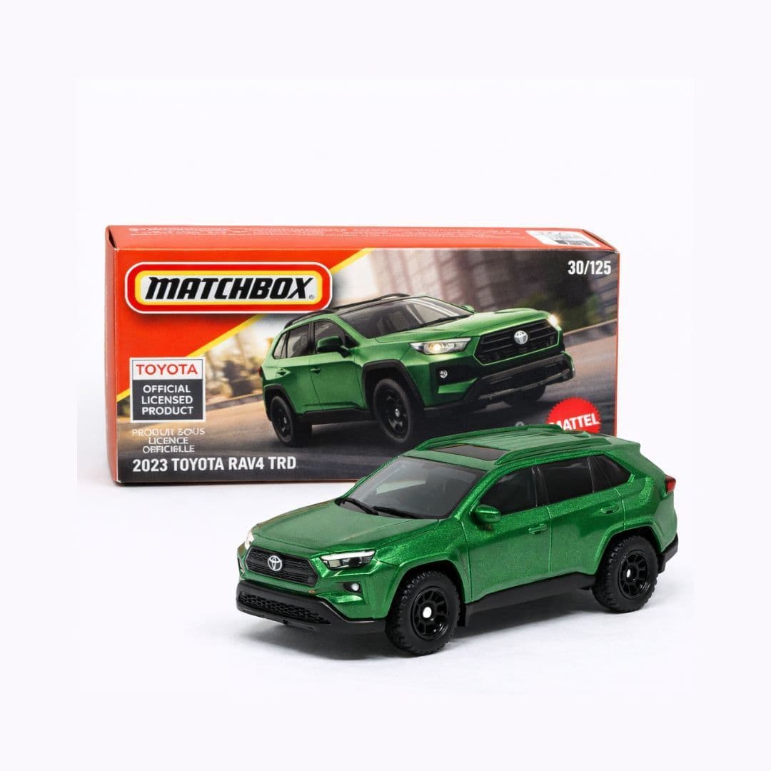 Matchbox 2023 Toyota RAV4 TRD – 30/125 | 1:64 Die-Cast SUV | Official Toyota Licensed Model | Sealed Box