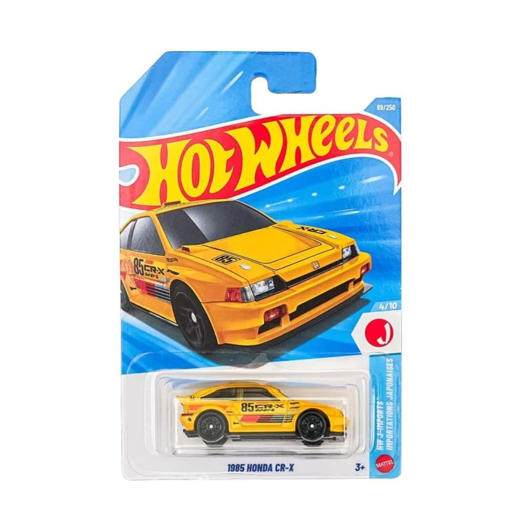 Hot Wheels 1985 Honda CR-X Yellow – Imported Mainline 1:64 Scale Die-Cast Car