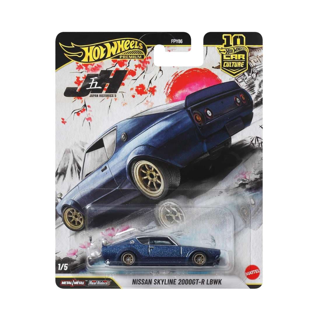 Hot Wheels Car Culture Japan Historics 5 Nissan Skyline 2000GT-R LBWK – 1:64 Diecast Car – FPY86