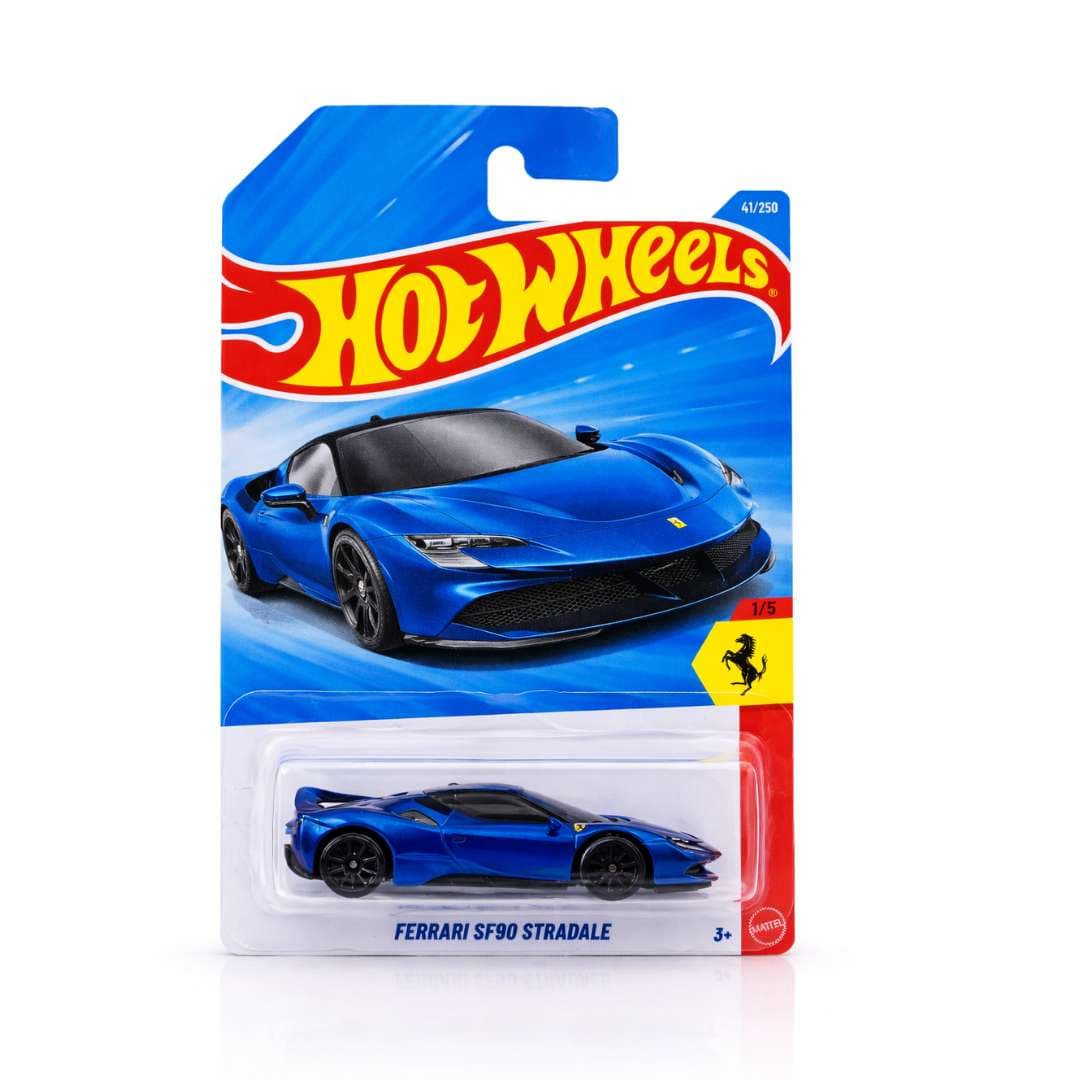 Hot Wheels Ferrari SF90 Stradale Blue 1:64 Die-Cast Car 41/250 Ferrari Series 9CNCCK