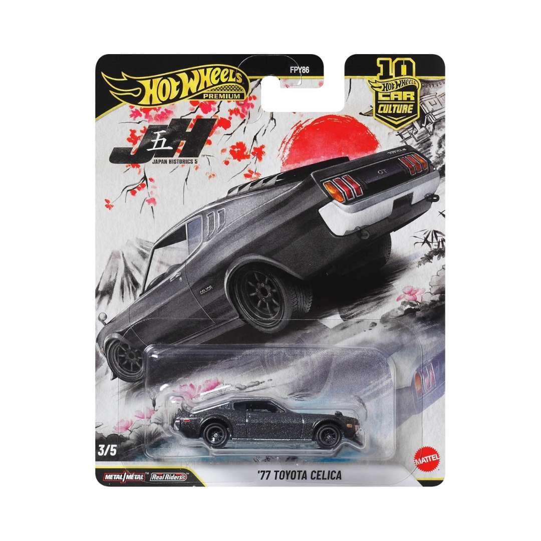 Hot Wheels Japan Historics 1977 Toyota Celica | Car Culture Premium 1:64 Die-Cast Car – FPY86