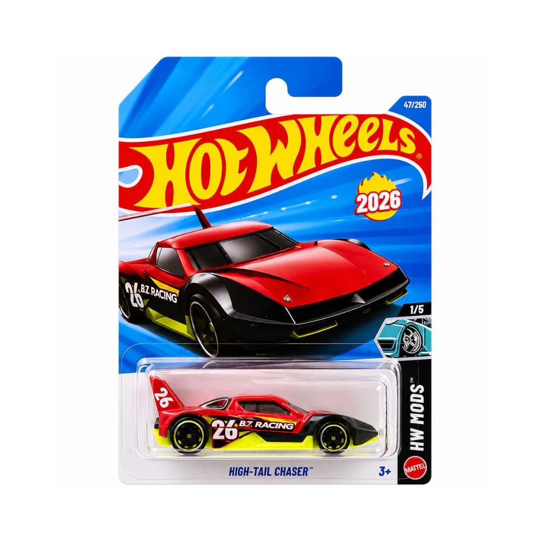 Hot Wheels High-Tail Chaser 2026 HW Mods 1:64 Die-Cast Car | Red Racing | India