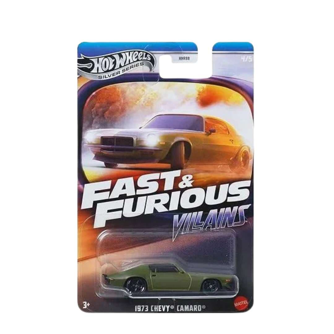 Hot Wheels 1973 Chevy Camaro Fast & Furious Villains Silver Series | 1:64 Die-Cast Car | India