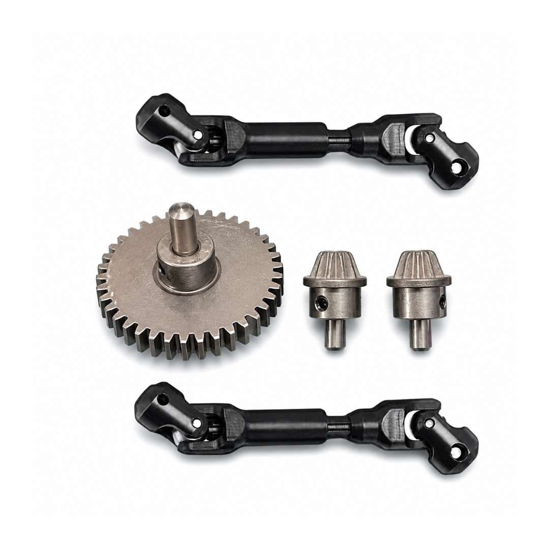 Metal Driveshaft & Gear Upgrade Kit for HB Toys ZP Series RC Crawlers | CVD Universal Joint + Gearbox Bevel Gear Set