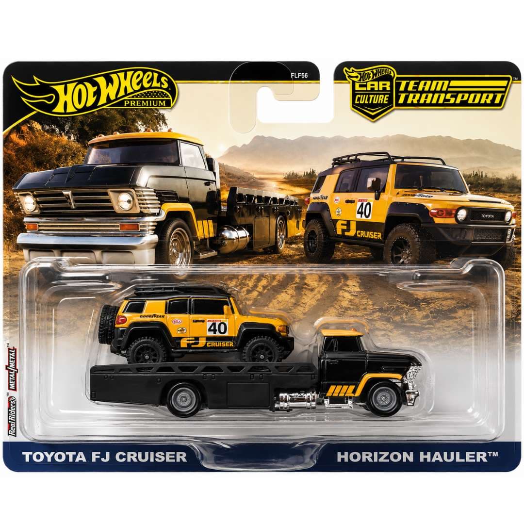 Hot Wheels Car Culture Team Transport – Toyota FJ Cruiser with Horizon Hauler