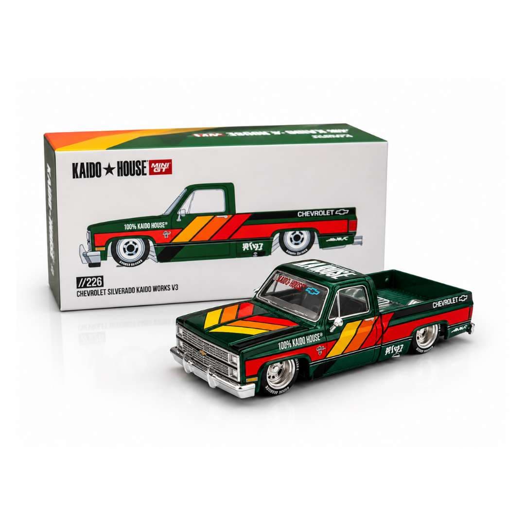 Mini GT Kaido House #226 Chevrolet Silverado KAIDO WORKS V3 Diecast Model Truck – 1:64 Scale | India