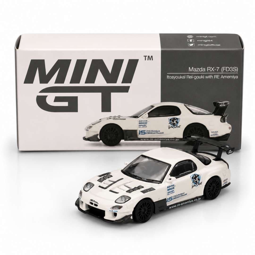 Mini GT Mazda RX-7 (FD3S) Itosyoukai Rei-gouki with RE Amemiya 1:64 Diecast Model Car | India