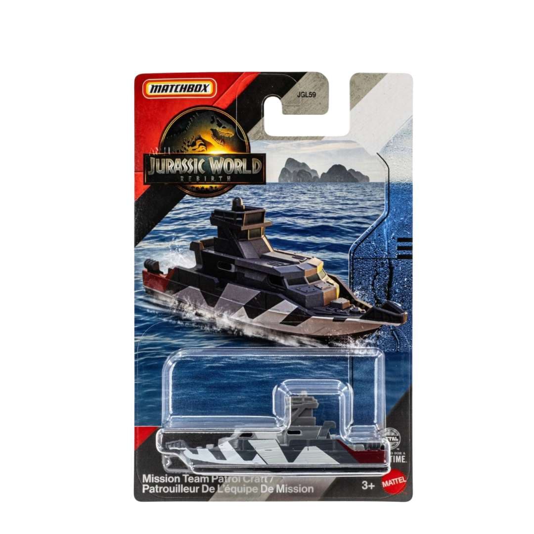 Matchbox Jurassic World Mission Team Patrol Craft | 1:64 Die-Cast Boat | India